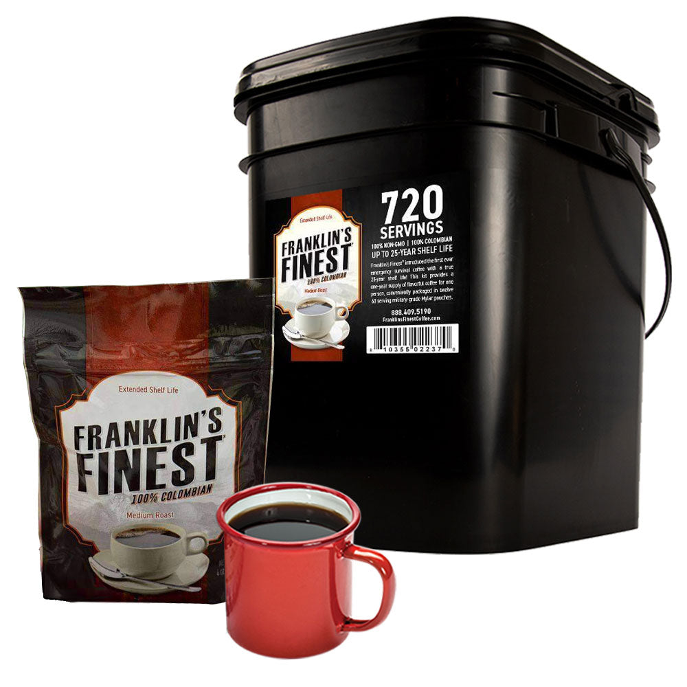 Franklin&rsquo;s Finest Survival Coffee, 720 Servings | 2-Day Guaranteed 