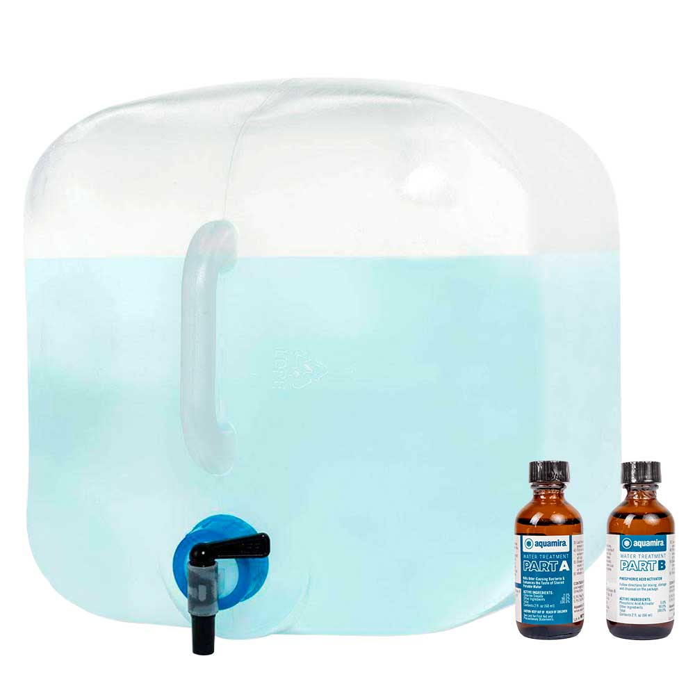 5-Gallon Collapsible Water Container &amp; Chlorine Dioxide Water 