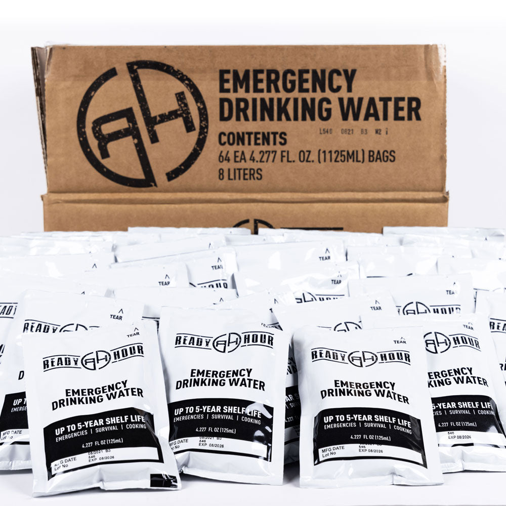 Emergency Water Pouch Case Pack (64 pouches) by Ready Hour (6666872291468)