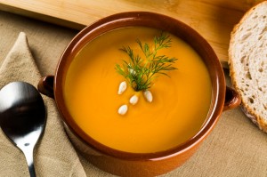 Creamy Squah Soup made with food storage