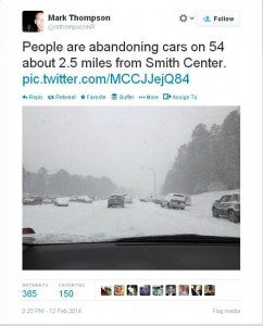 Tweets show the South prepping for severe winter storms