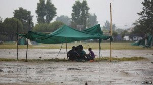 Kathmandu Eartquake Emergency Shelter in the Rain