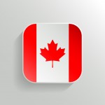 Vector Button - Canada Flag Icon