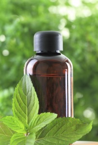 Bottle of Peppermint essential oils