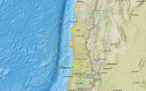 Epicenter - Telegraph - Chile Earthquake