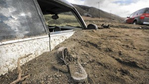 Buried Car - mudslide