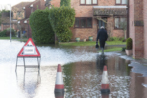 WINDSOR, UK - 11 FEBRUARY following a flood
