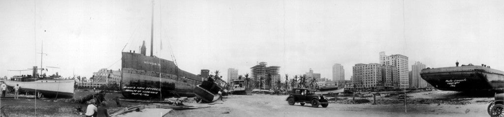 1926_Miami_Hurricane Panoramic view of Miami after the hurricane - Top 5 hurricanes