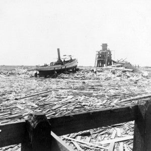 Floating_wreckage near Texas City_Galveston_hurricane,_1900 - Top 5 hurricanes
