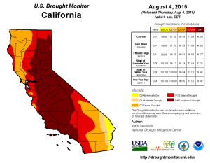 California Drought Monitor Aug 4, 2015