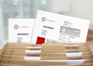 Home Filing Dividers showing Bank Statements financial first aid kit
