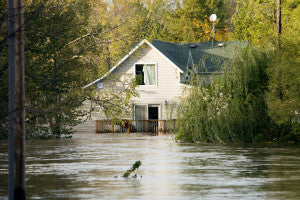 Flooded House, Following a Severe Rainstorm Disaster Cleanup