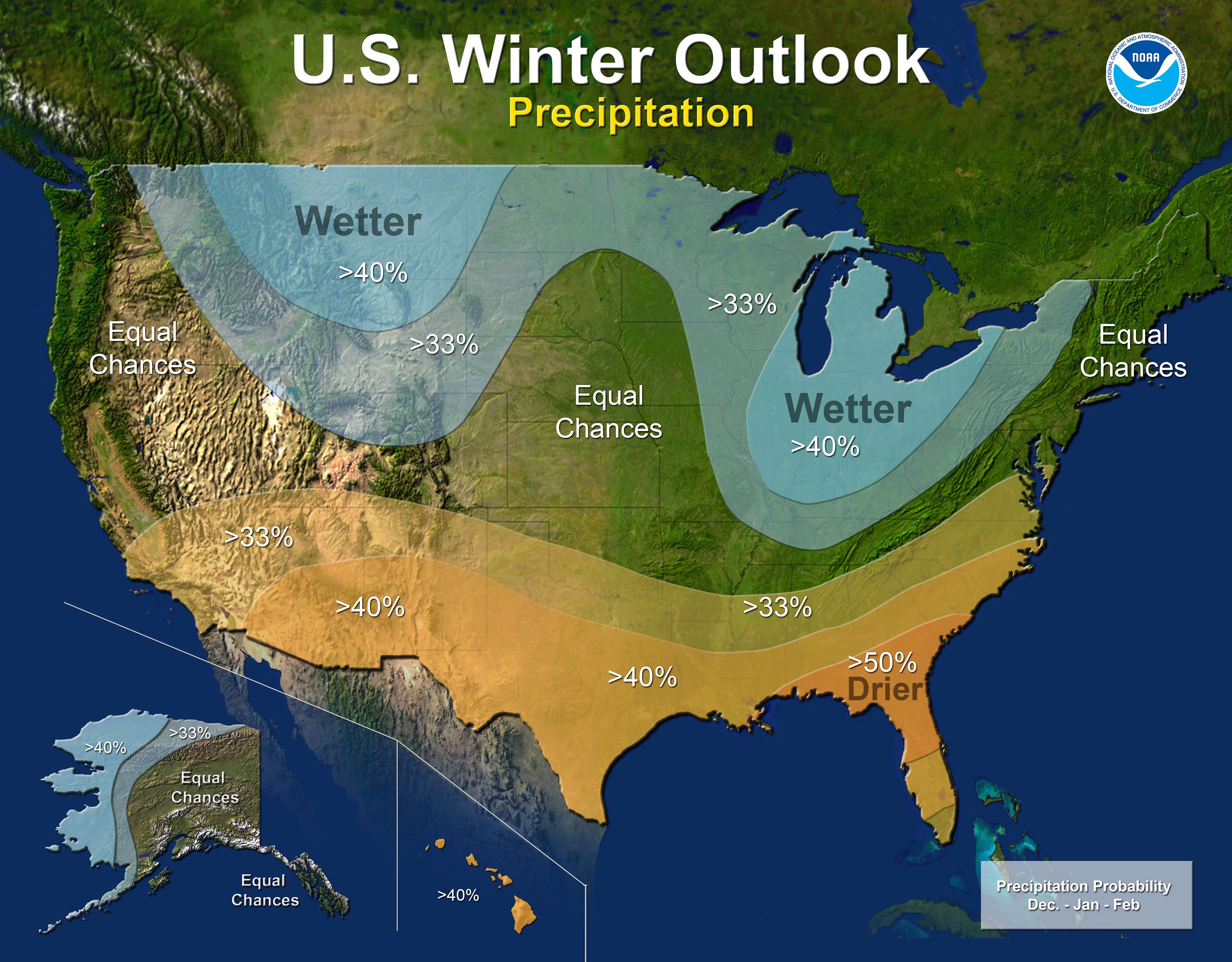 Winter 2017 Outlook Map - NOAA