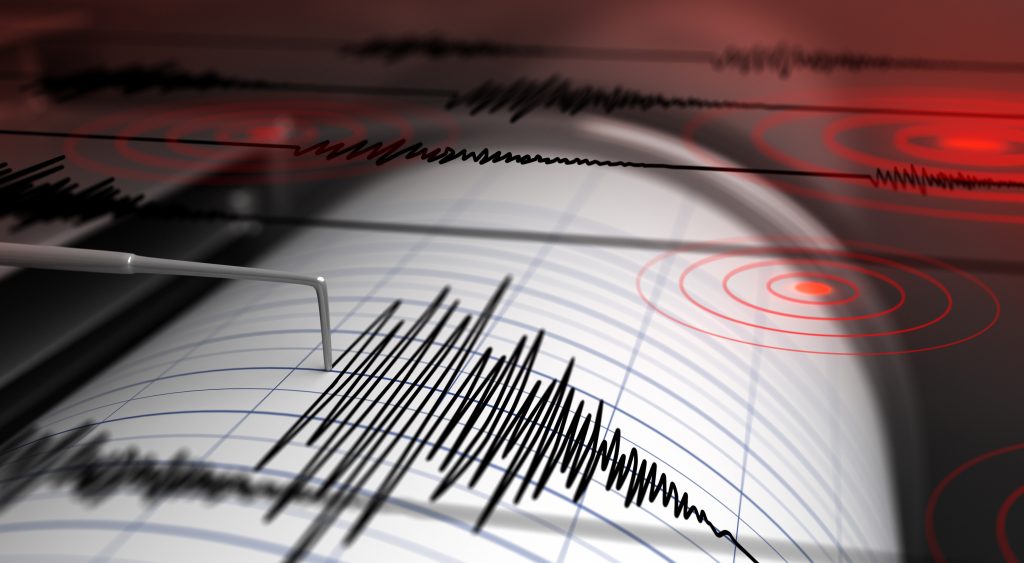 Seismograph sensing earhtquakes