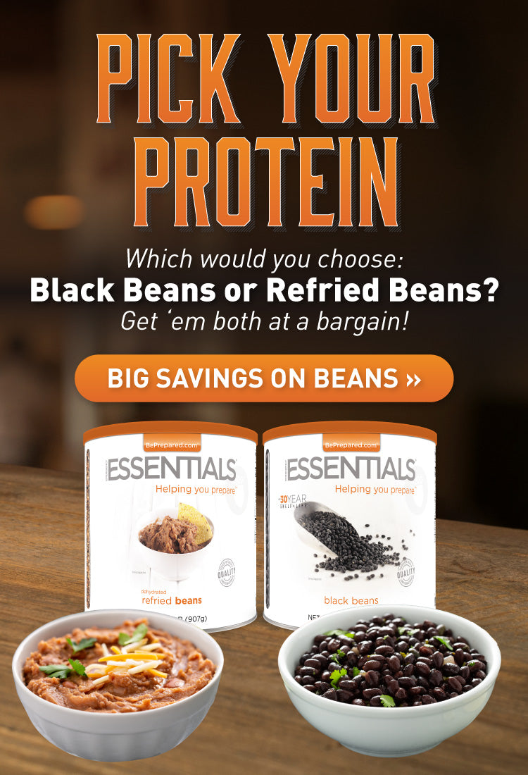 Pick your protein: Black Beans or Refried Beans? Get 'em both at a bargain!