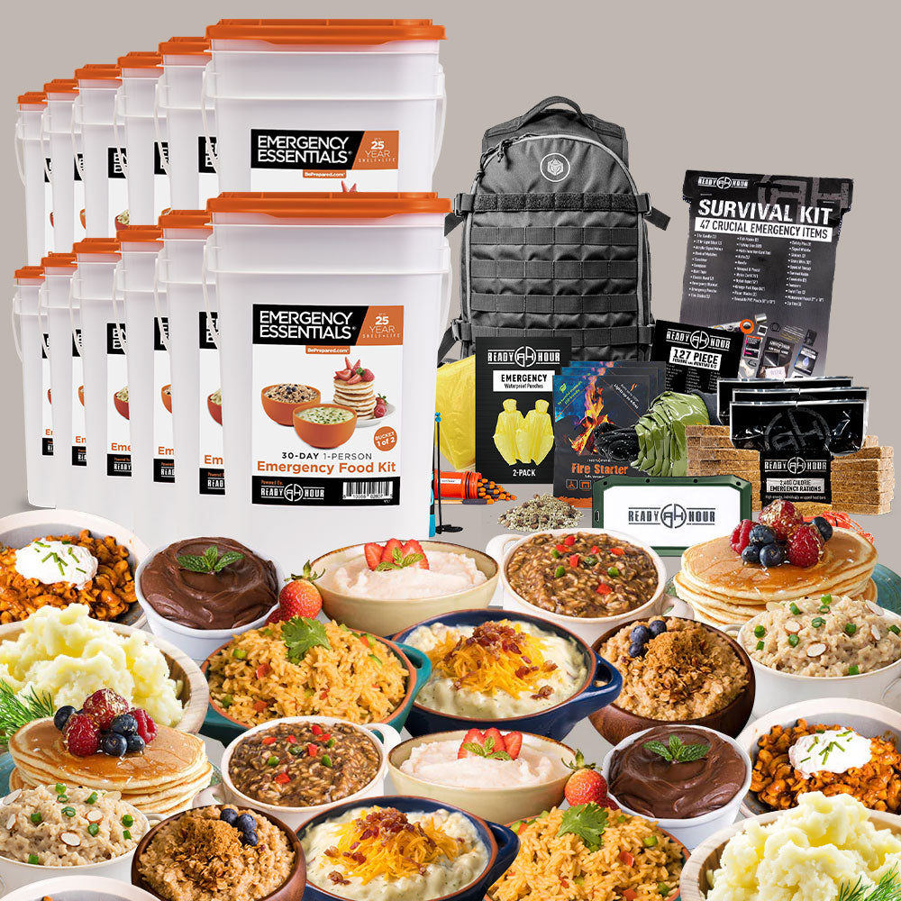 6-Month Emergency Food Kit Plus FREE Ultimate Bug-Out-Bag Bundle