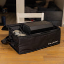 Vesta Carrying Case by InstaFire packed with survival gear including stove and Canned Heat +  cans