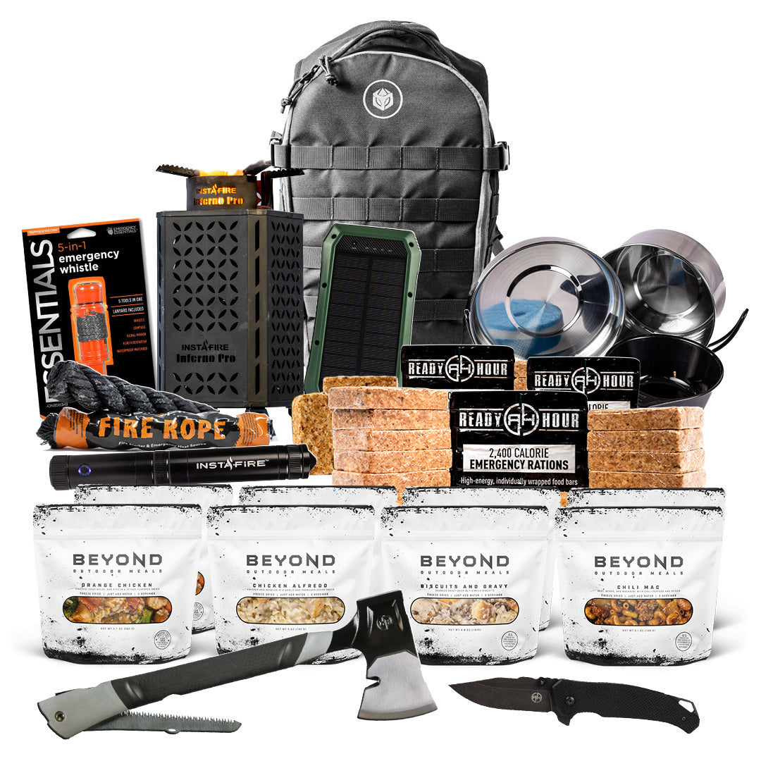 ULTIMATE 7-Day Bug Out Bundle (Water Filtration & Storage, Backpack, Food, Fire, Light, Power, & Cooking) (7406928035980)