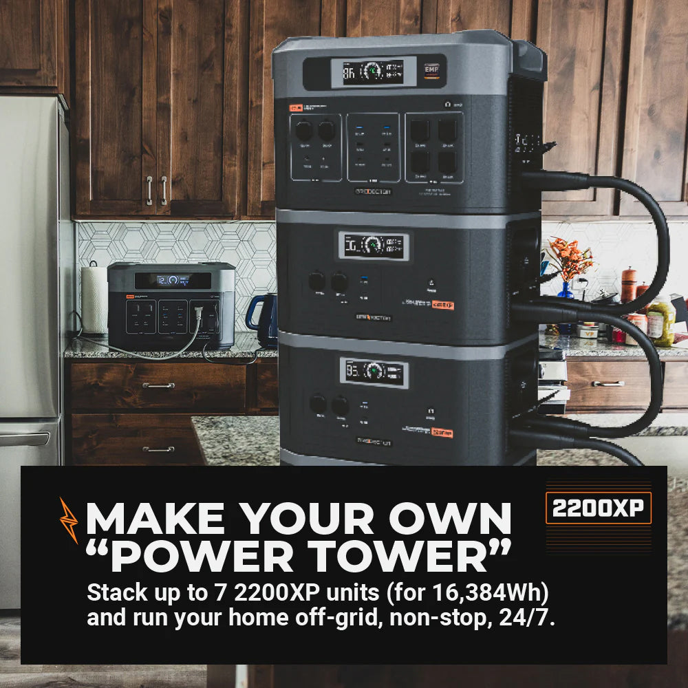 Grid Doctor 3300 Solar Generator System Now with built-in EMP Protection! (Waterproof 200W Panel Included FREE)