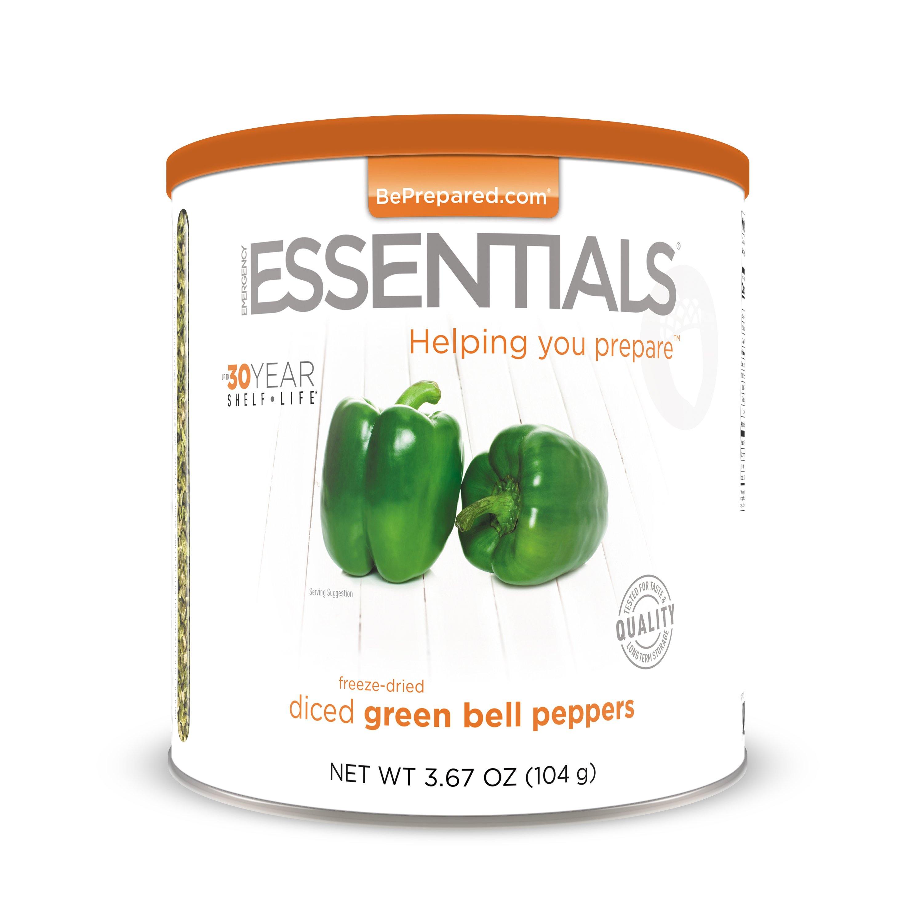 Emergency Essentials® Freeze-Dried Green Bell Pepper Dices Large Can (4625782669452)