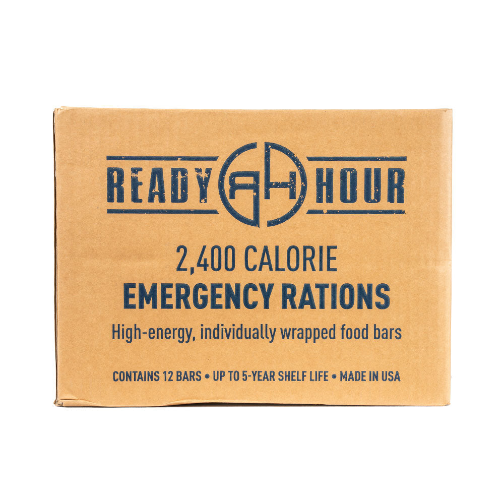 Ready Hour Case Pack:  On-The-Go Emergency Food Ration Bars 2400 Calories (30-Pack) (6677082898572)