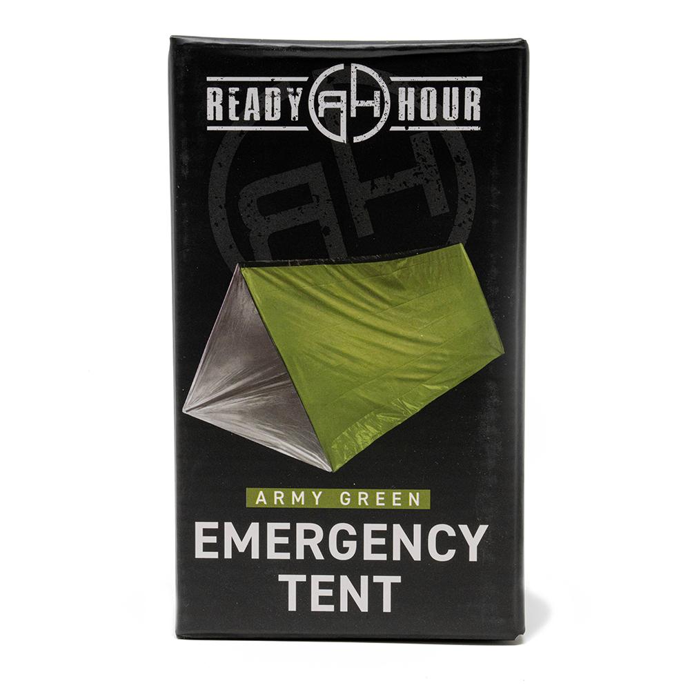 Ready Hour Army Green Nylon Emergency Tent with Survival Whistle (6718958993548)