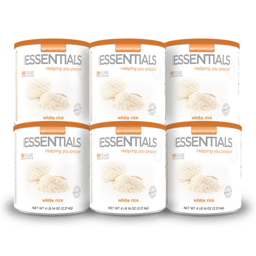 Emergency Essentials® White Rice Large Can 6-Pack (7040099680396)