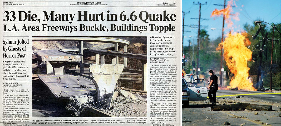 Northridge Quake Newspaper Article