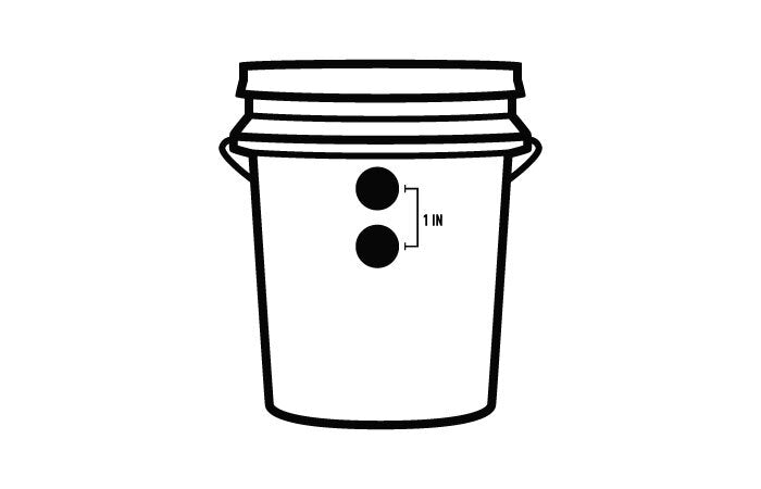 Diagram of Bucket with Two Holes