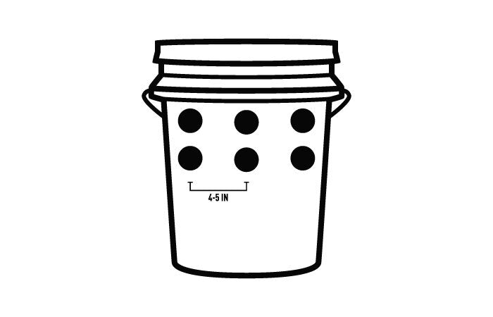 bucket with 6 holes