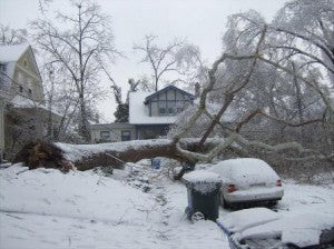 Ice storm forces residents to go dark.