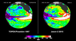 Satellite Comparing Two El Niño Winters