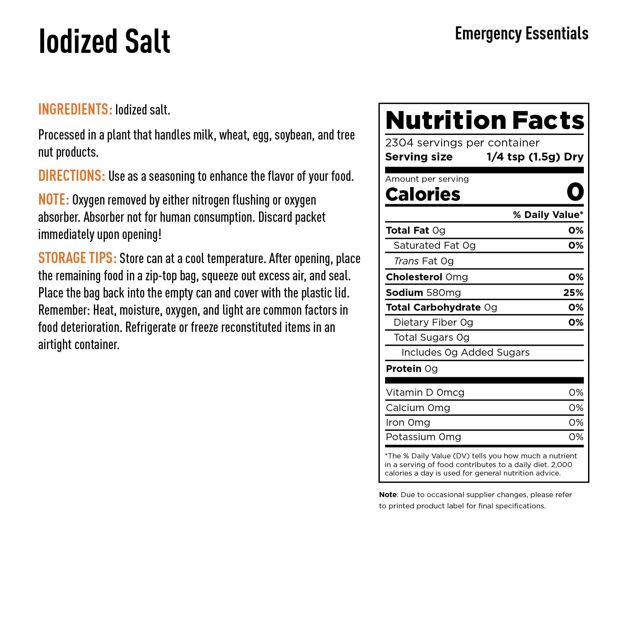 Salt Nutrition