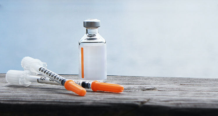 syringe and medicine